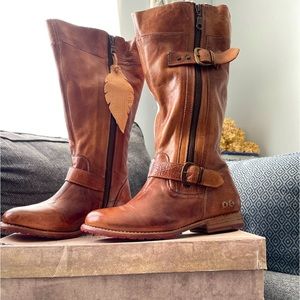 BED|STU BED STU Genuine Leather GOGO boots, wide calf tan rustic